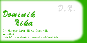 dominik nika business card